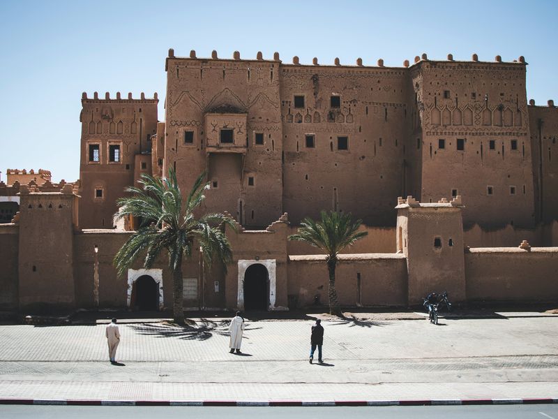 The earthen Taourirt kasbah at Ouarzazate